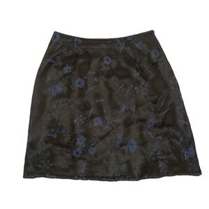Banana Republic Black and Blue Floral Skirt